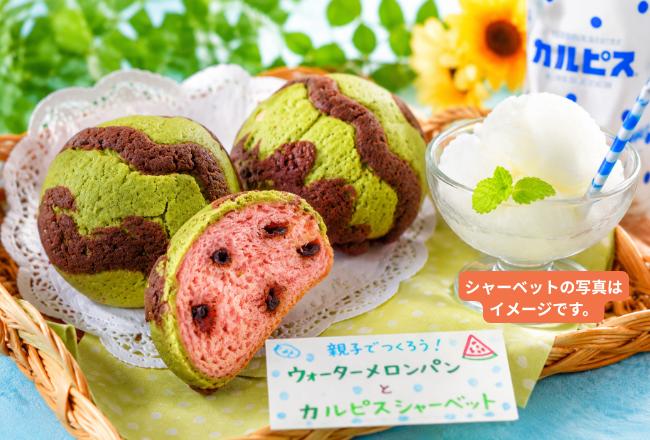 【抽選予約】親子でウォータメロンパンとカルピスシャーベット